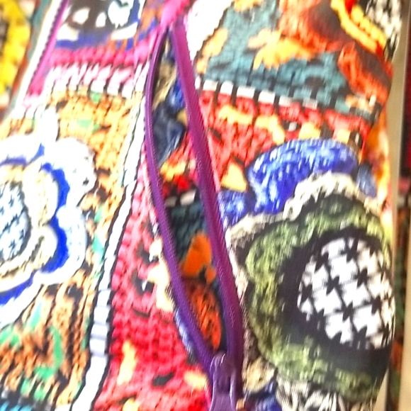 Adidas x FARM Rio HTF RARE Bomber Faux Crochet Patchwork Track Workout Jacket M - Picture 7 of 15